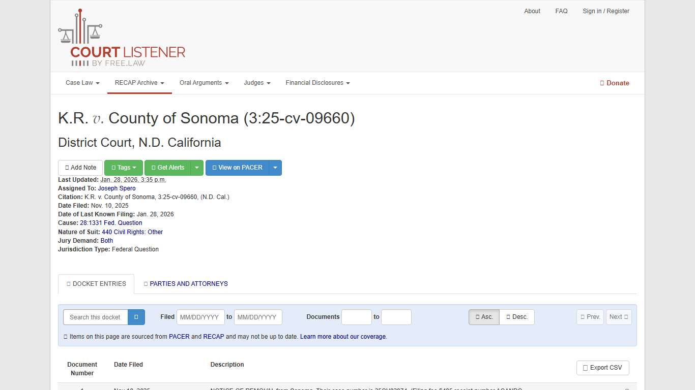 K.R. v. County of Sonoma, 3:25-cv-09660 – CourtListener.com